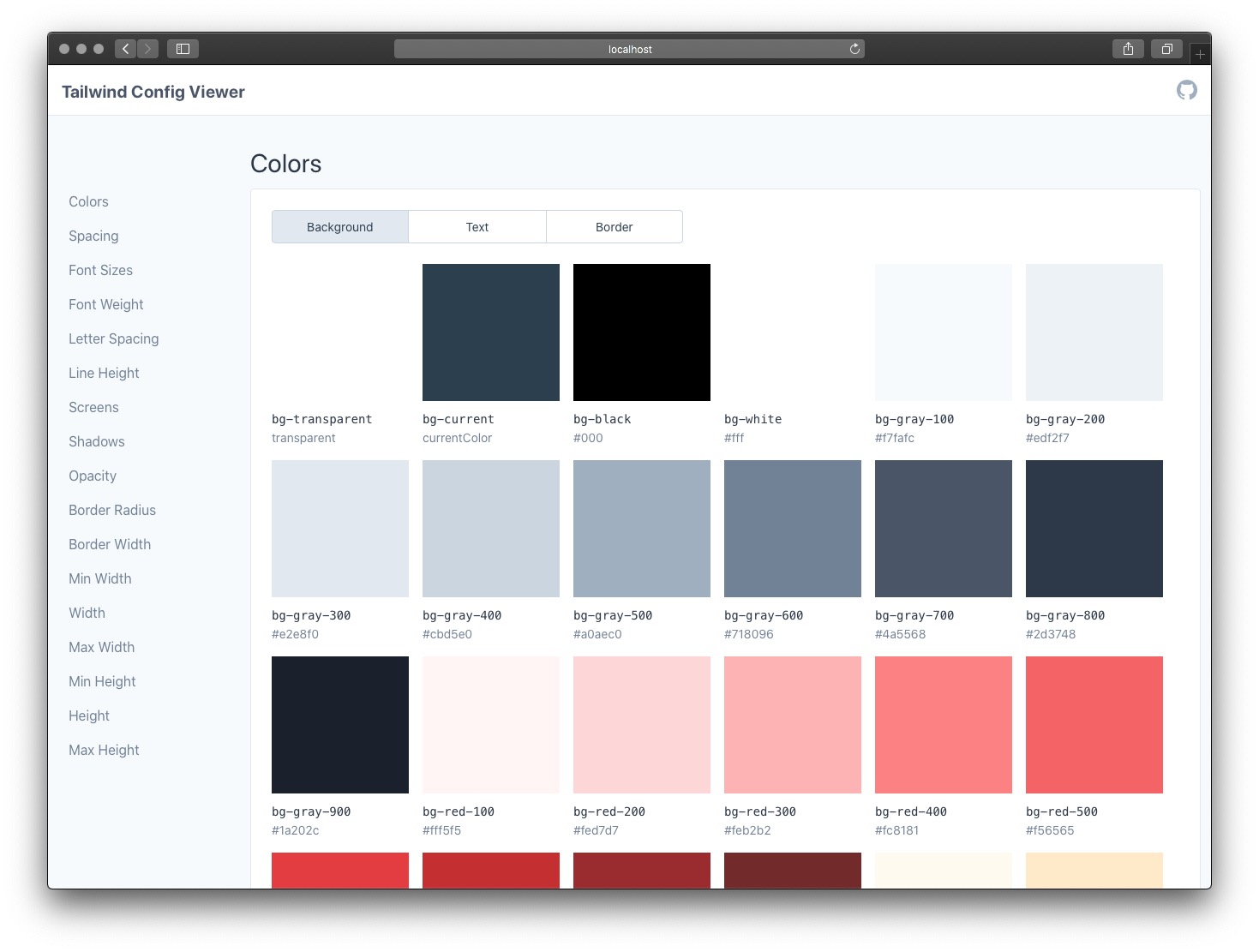 Tailwind Config Viewer UI