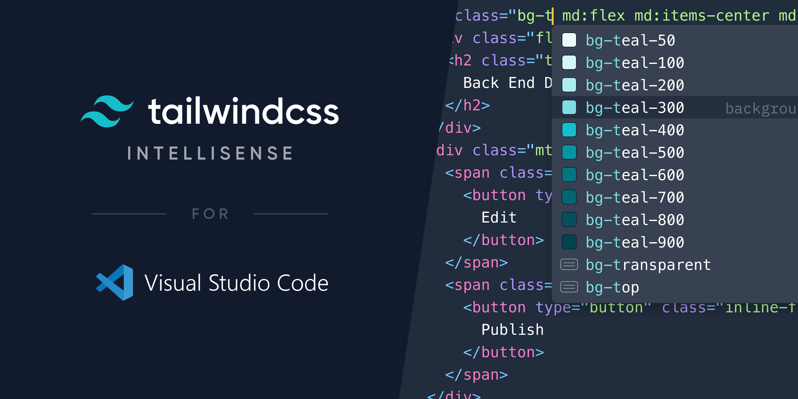VS Code Tailwind IntelliSense